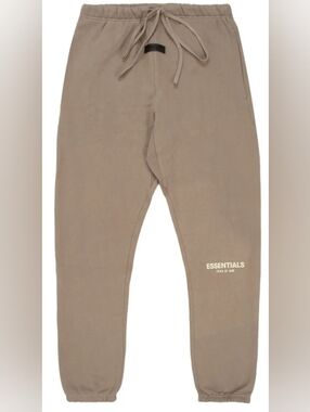 Essentials Taupe Drawstring Cuffed Sweatpants